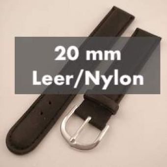 Horlogeband 20 mm, Leer