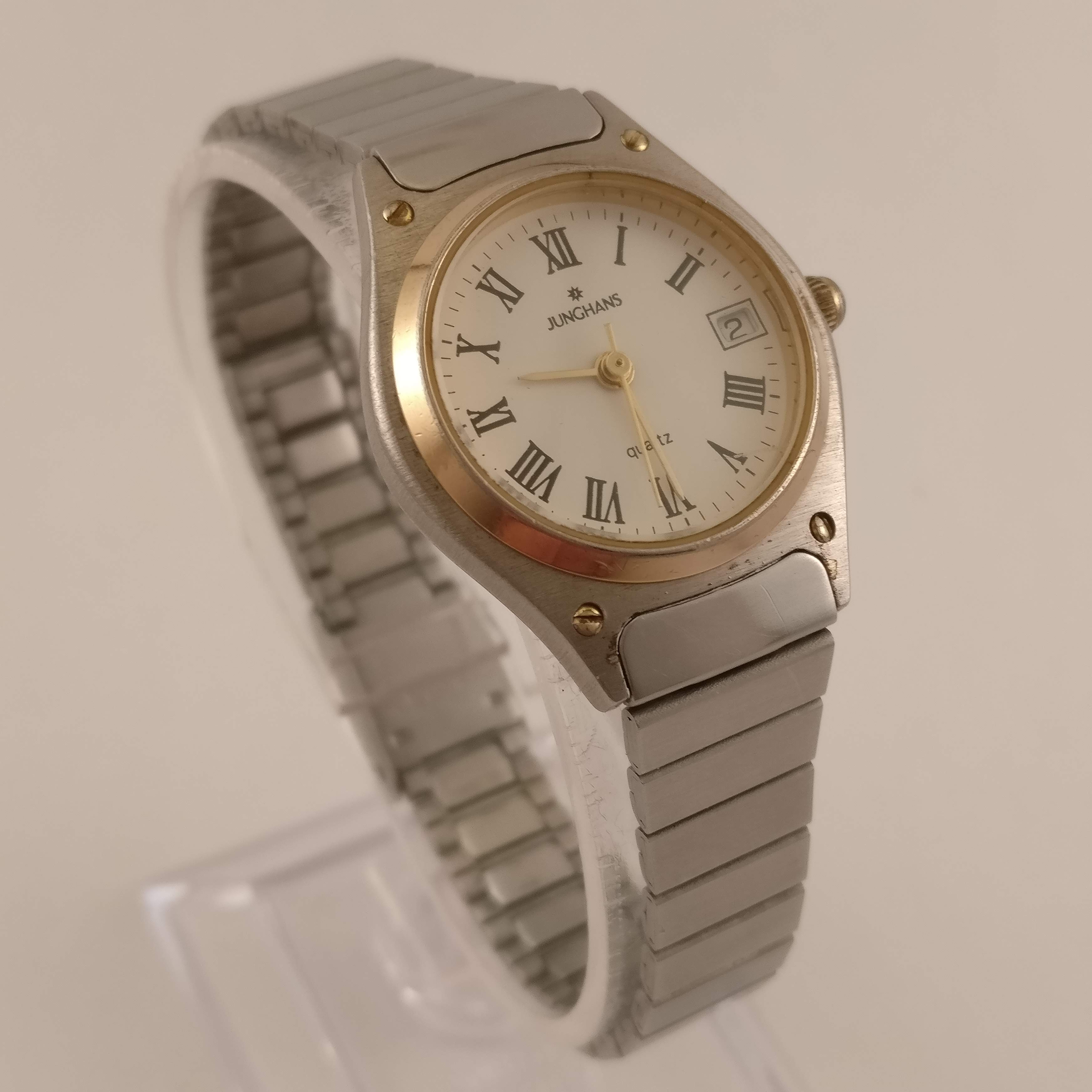 Junghans Vintage Dames Horloge, Romeinse Cijfers, Linkerkant