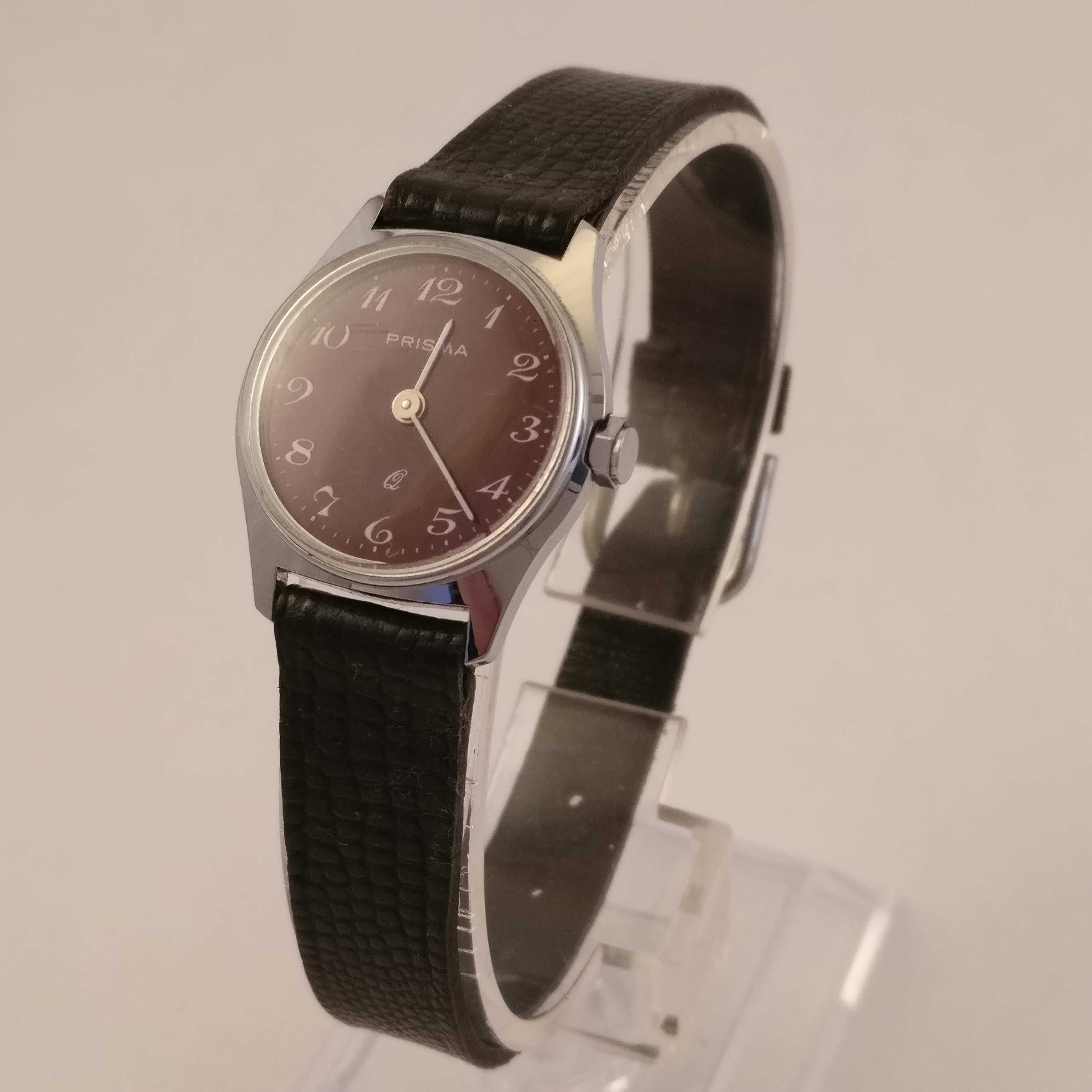 Prisma Vintage Dames Horloge, Roodbruin, Rechterkant