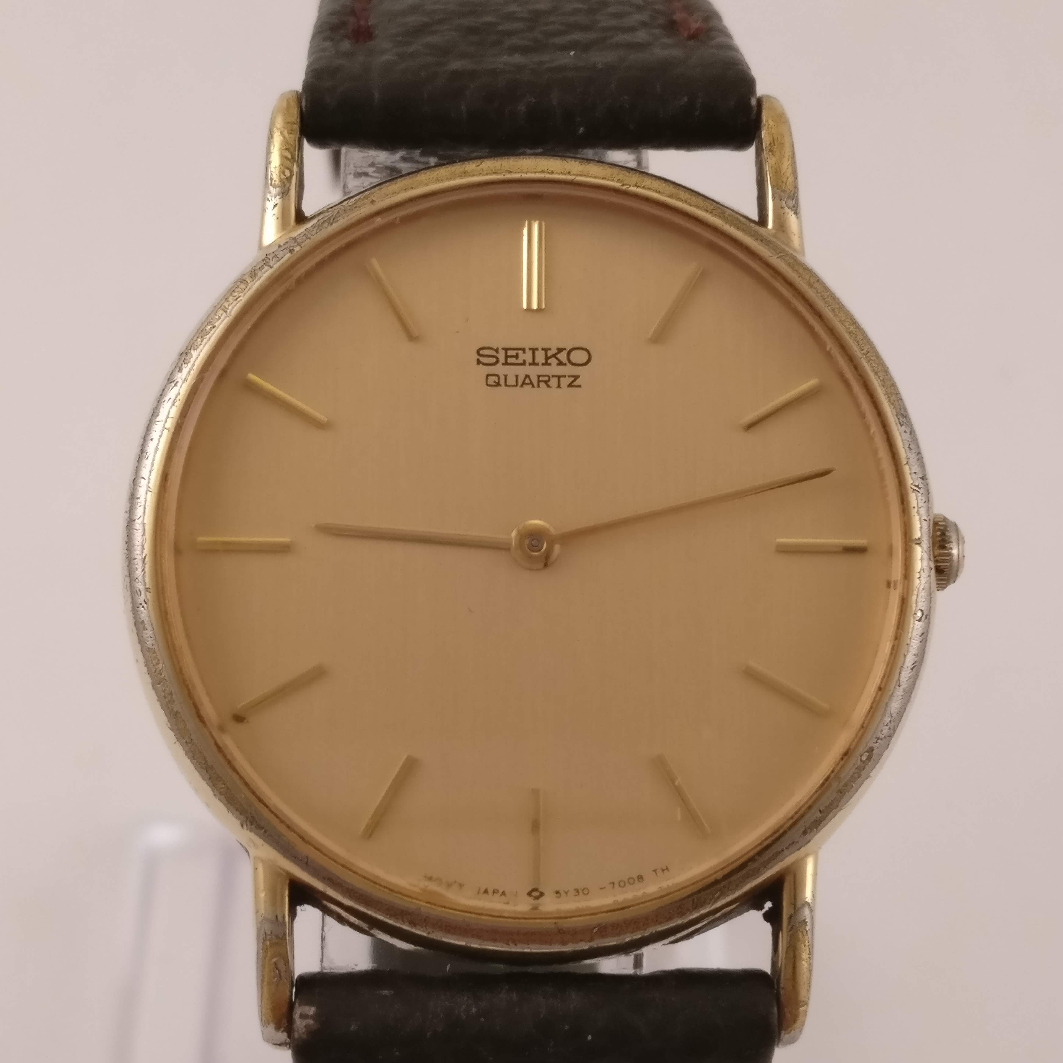 tekort niezen Onderdompeling Seiko Slim Design Vintage Horloge