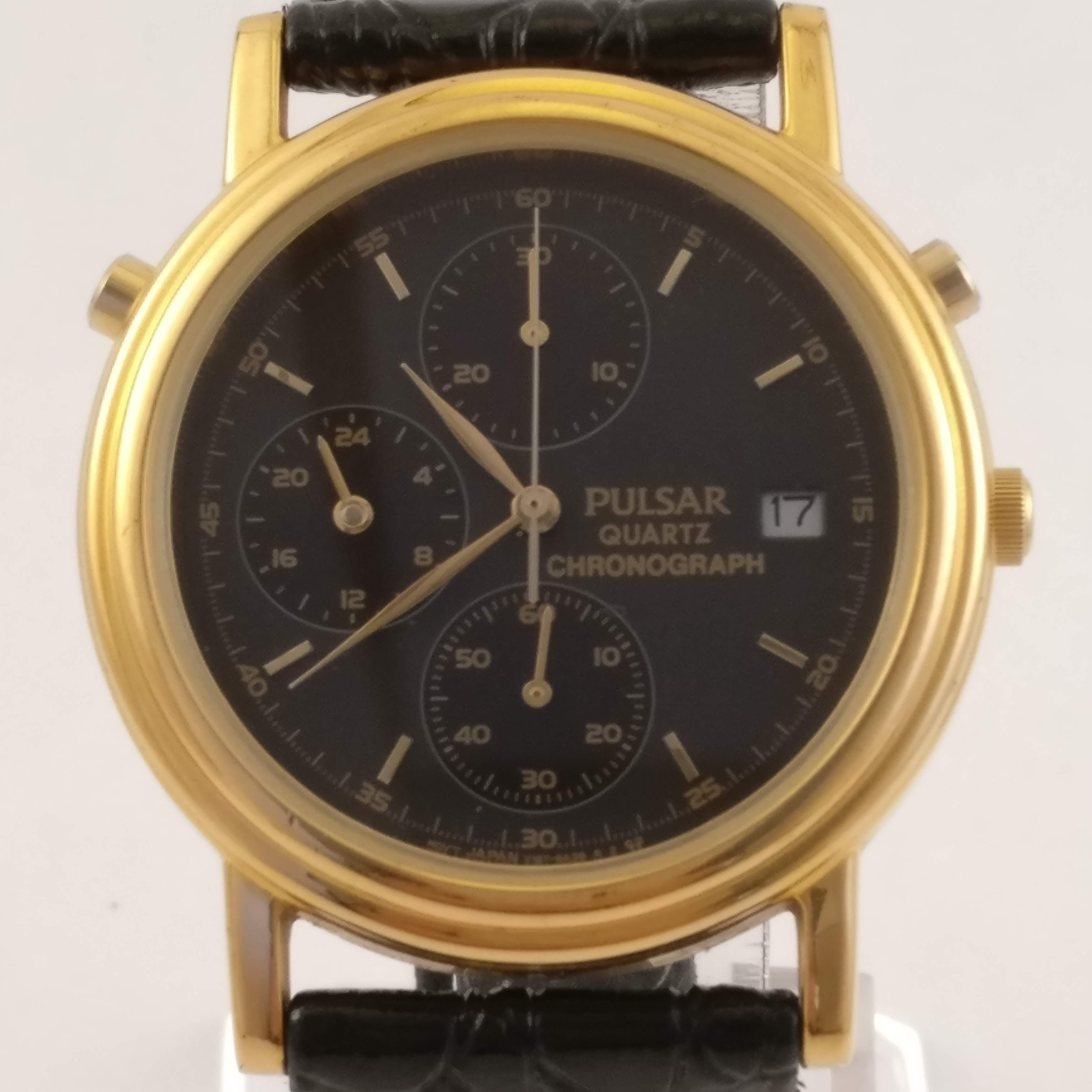 Pulsar Heren Horloge, Chronograaf, Zwart