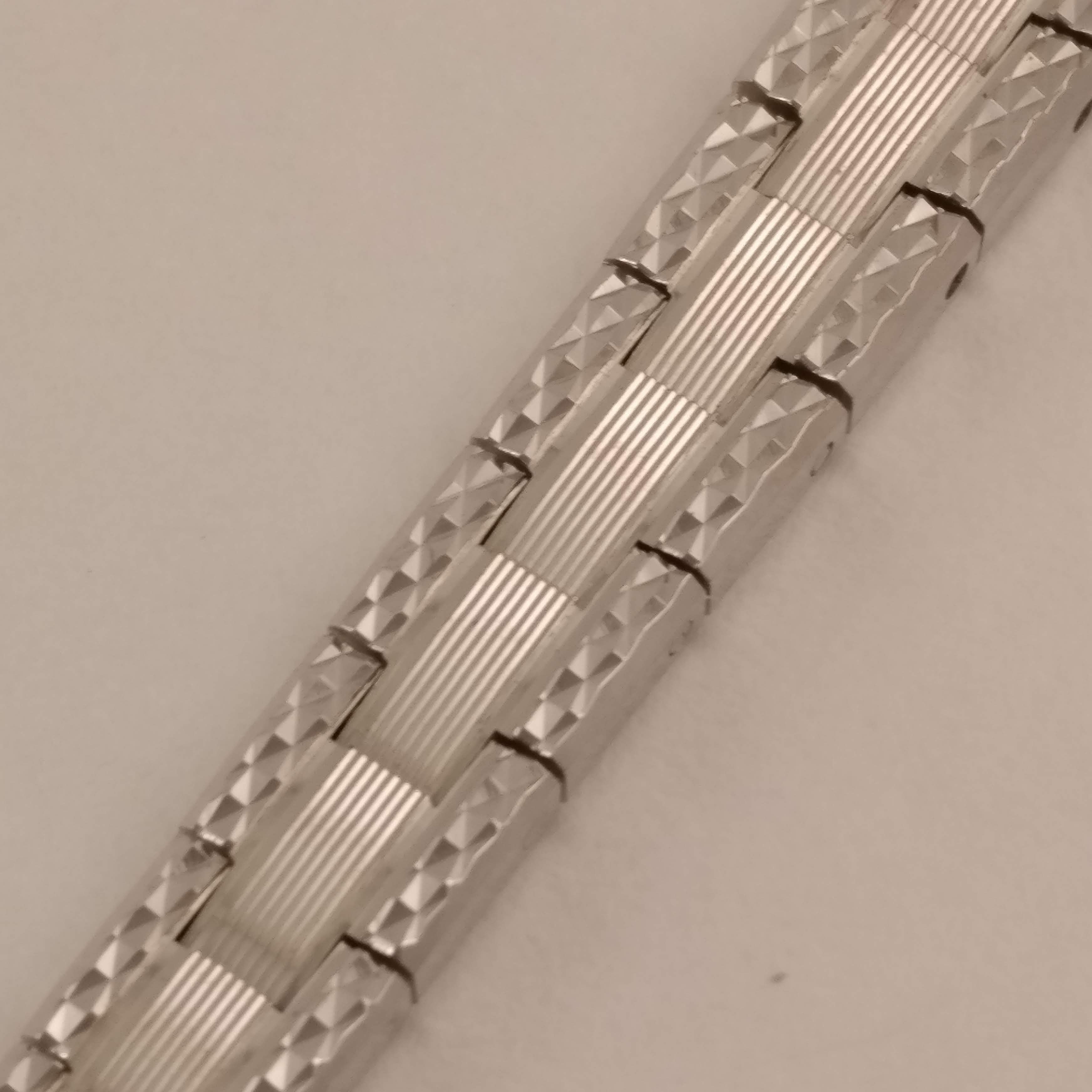 Stalen Horlogeband, Vouwsluiting, Reliëf, 10 mm