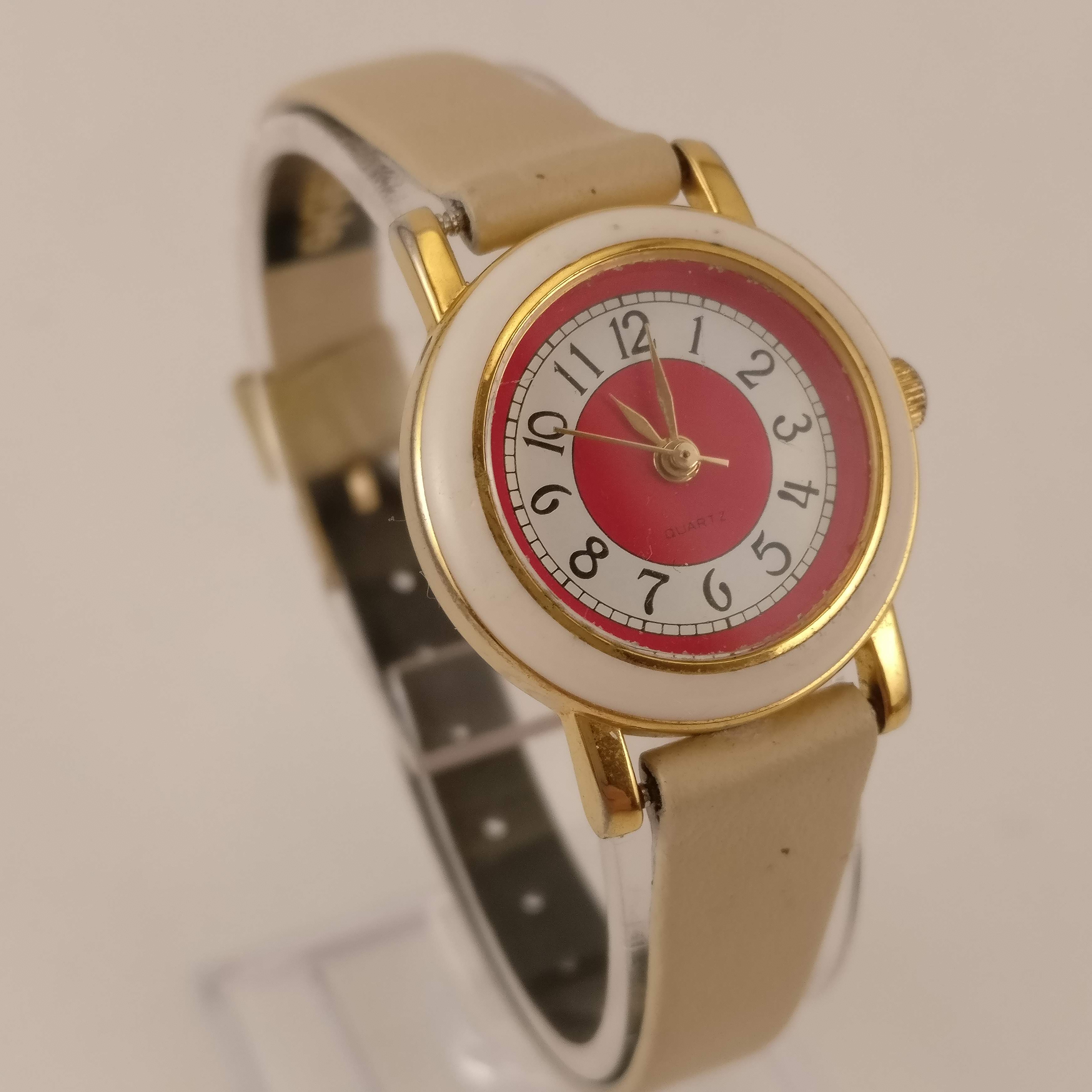 Samenhangend donderdag Wortel Dames Horloge, Beige en Rood