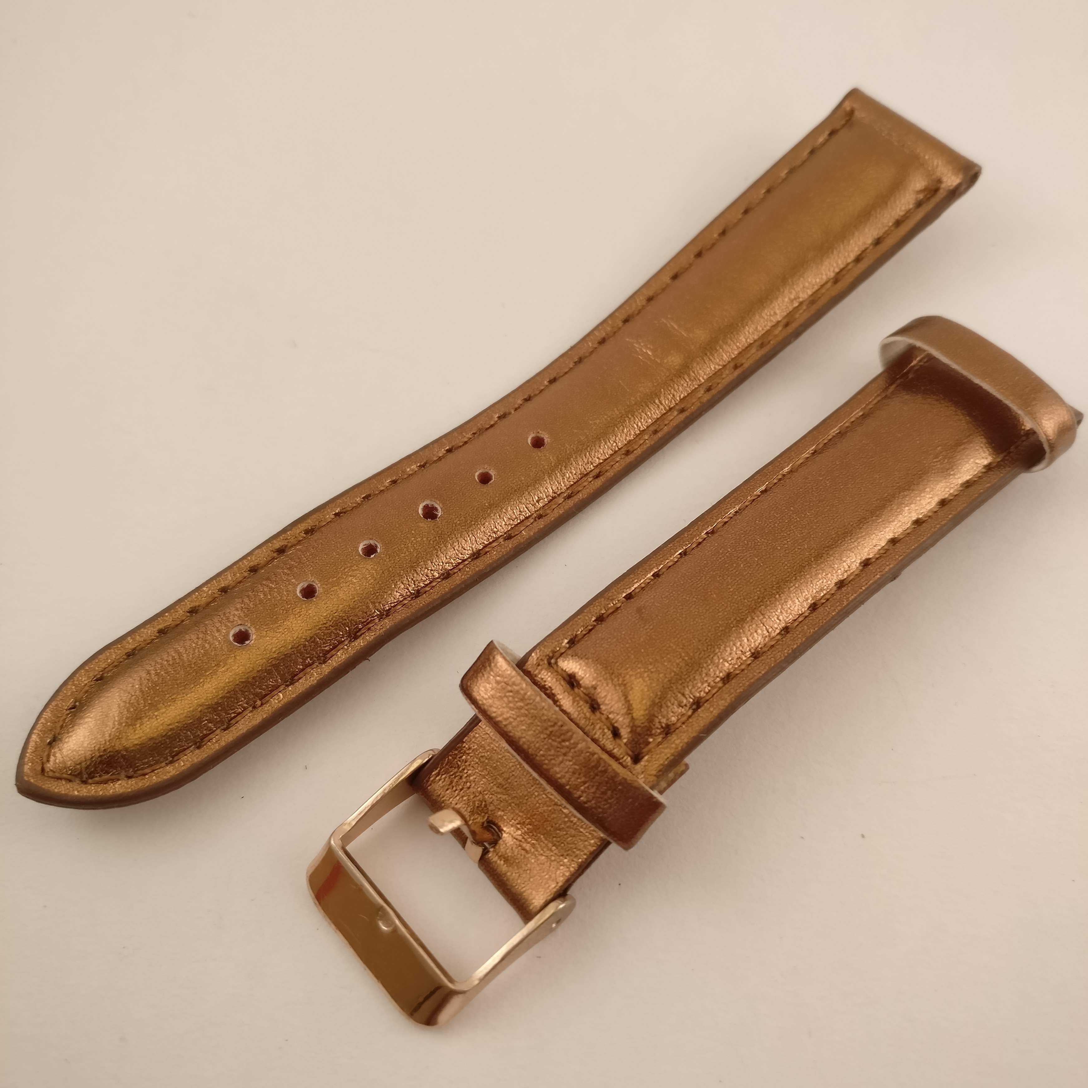 Horlogeband, goudkleurig, 18 mm