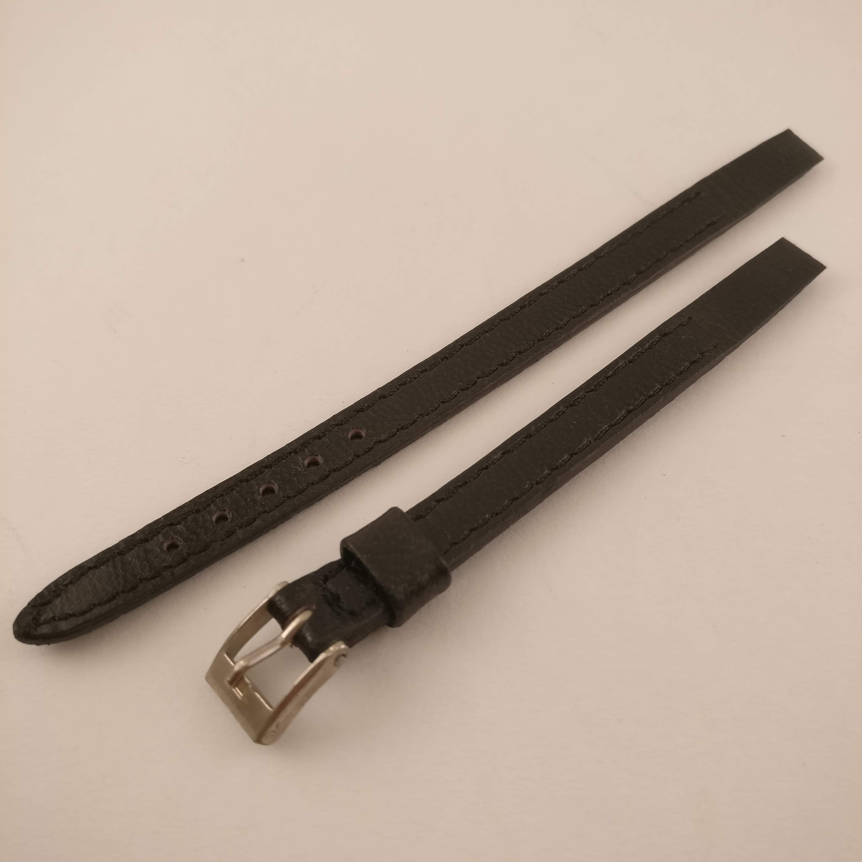 Horlogeband, zwart 8 mm - ZGAN Horloges - van Vintage tot Modern - Zo Als Nieuw TipTop