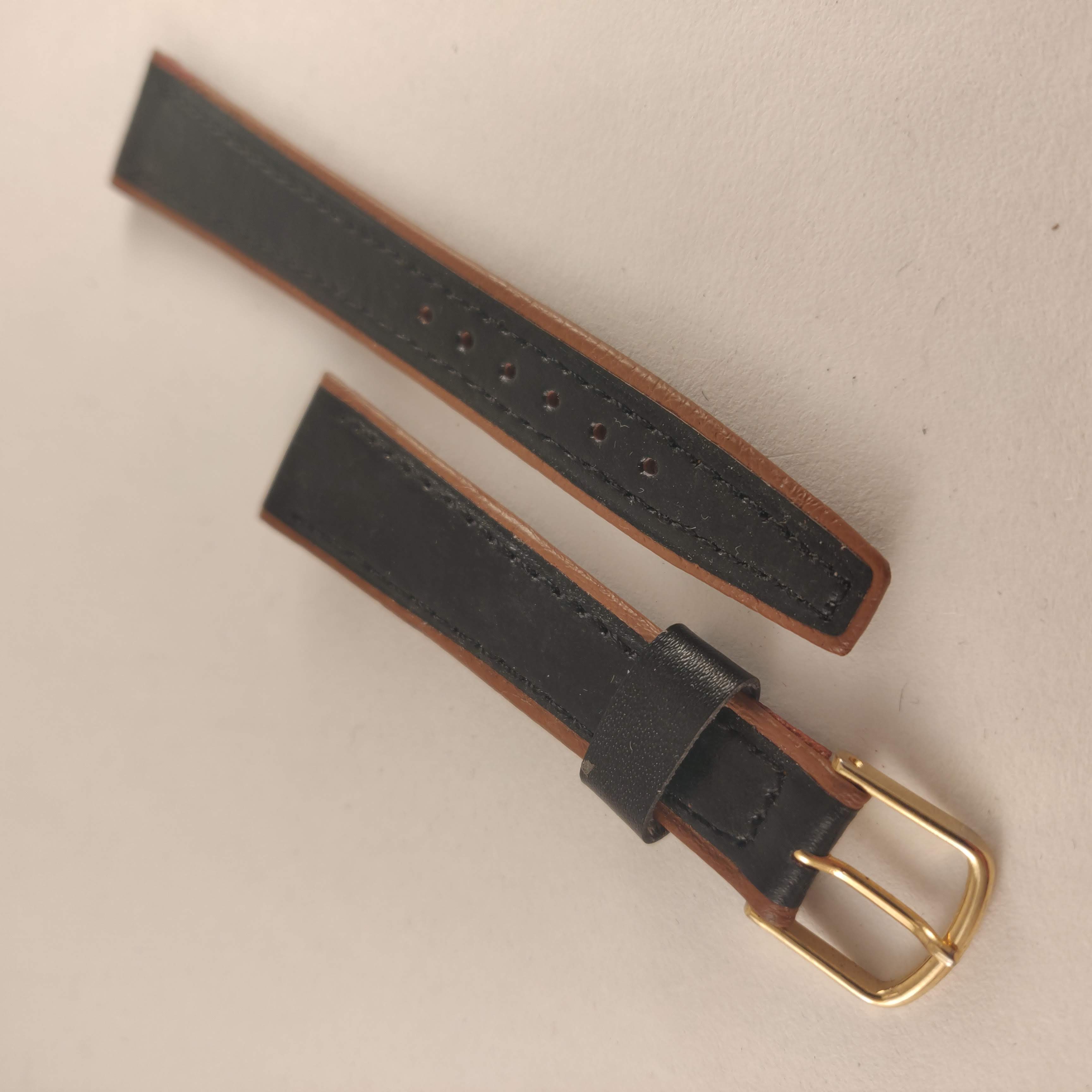 Leren Horlogeband Met Stalen Klinknagels - Verkrijgbaar In 18, 20, 22, 24 Mm, Ref. 381