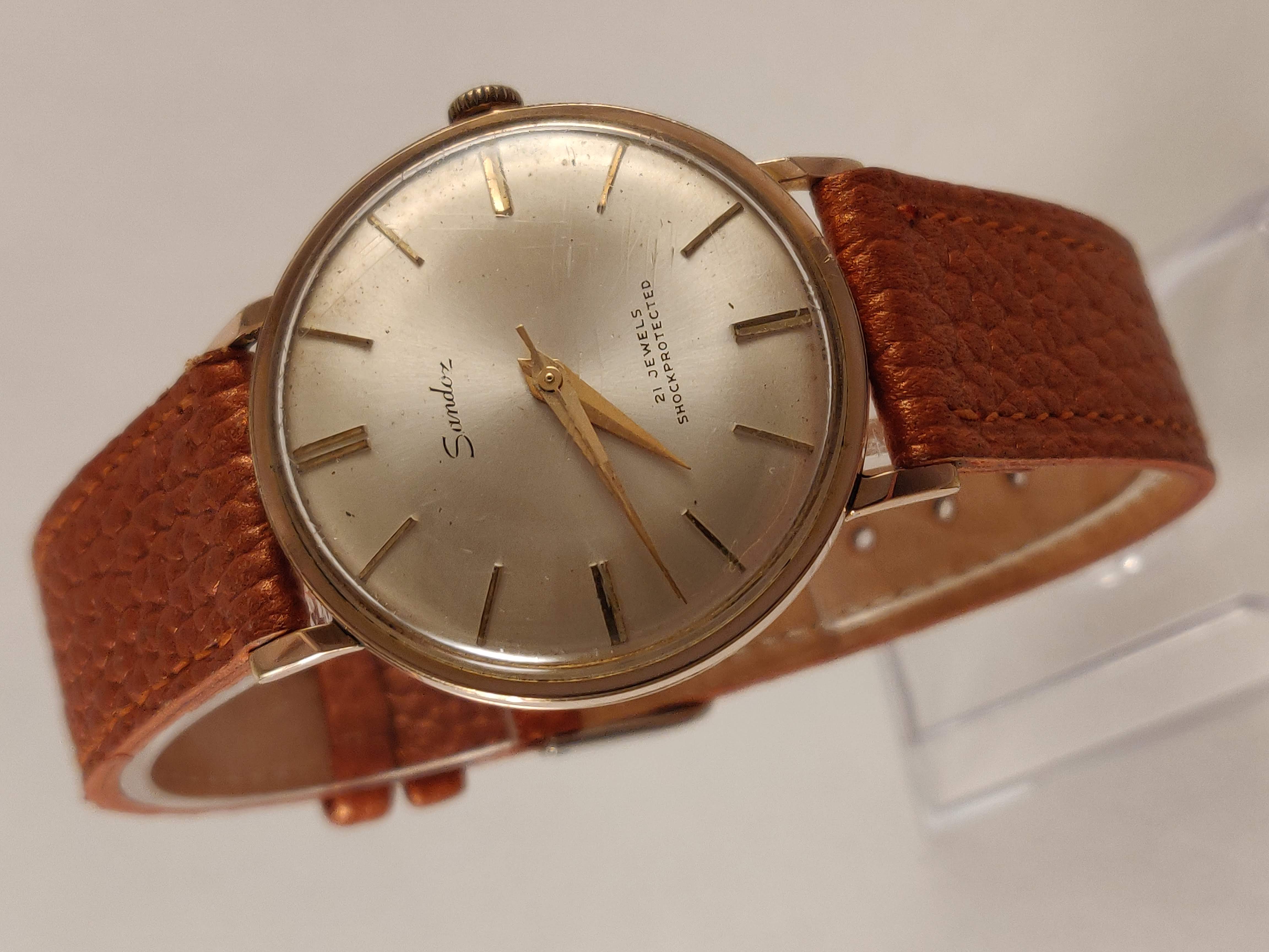 Sandoz Vintage Gouden Heren Horloge