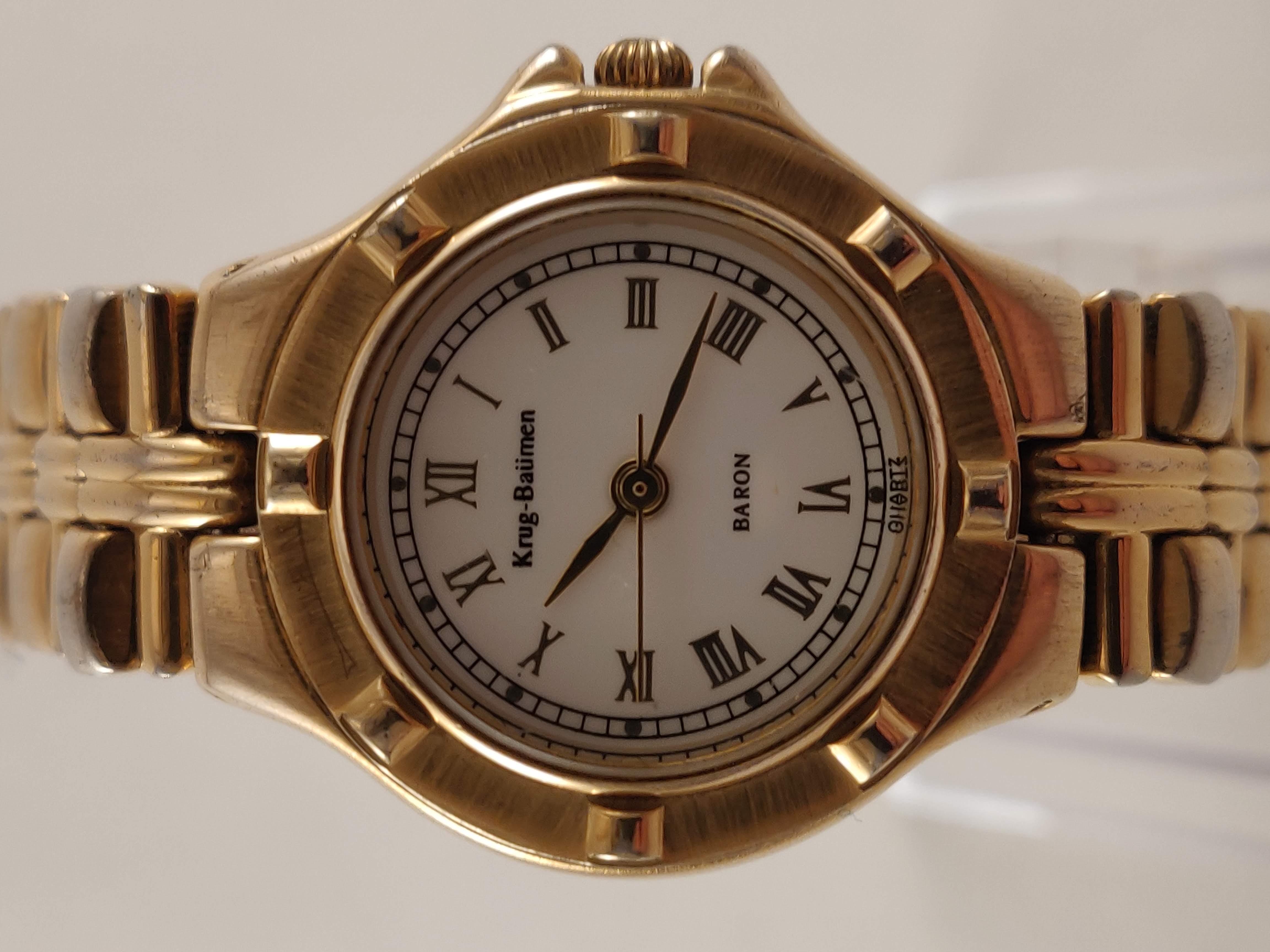 Krug-Baümen BARON Gouden Dames Horloge, Verguld 18ct 