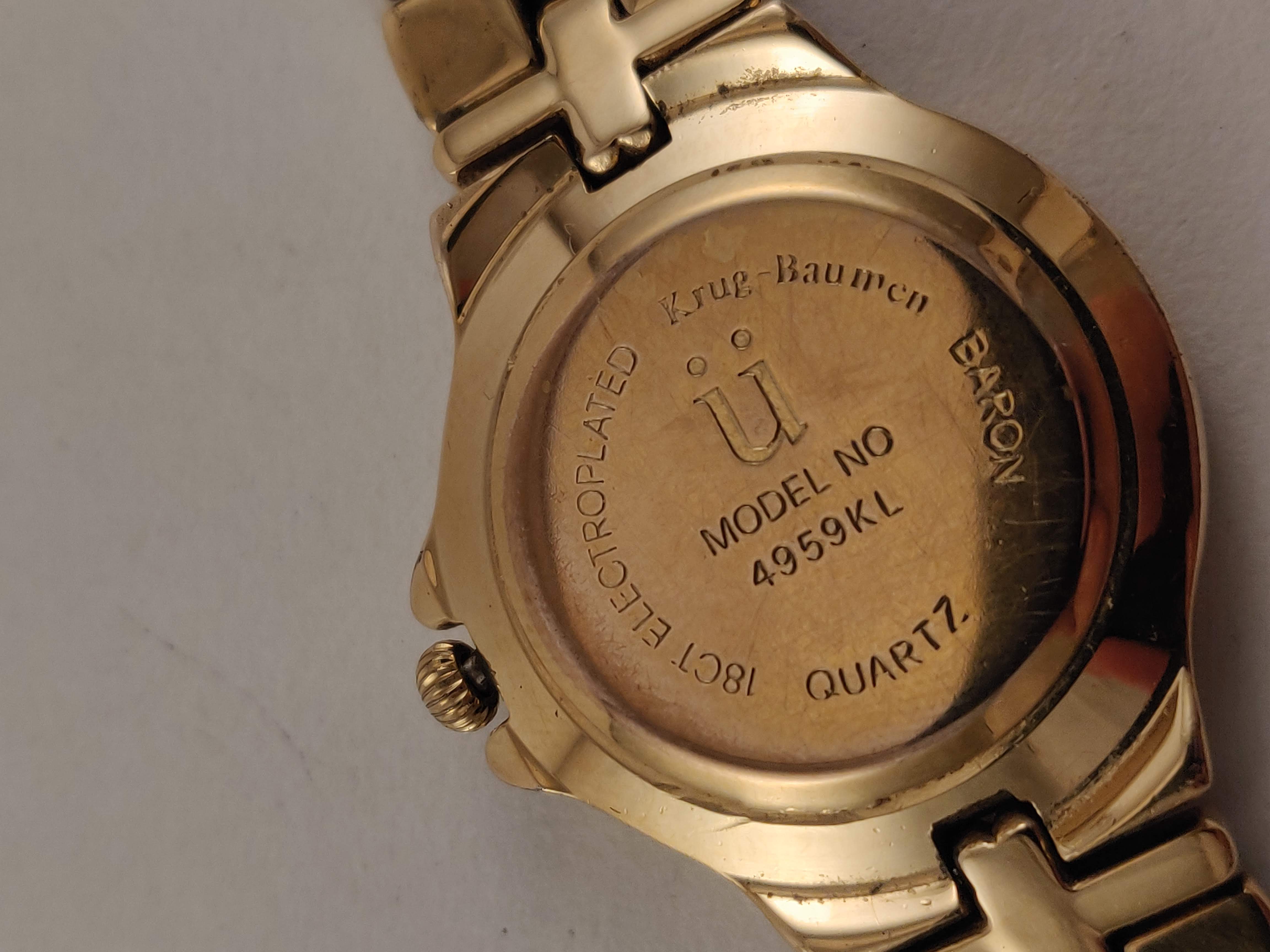 Krug Baumen BARON Gouden Dames Horloge Verguld 18ct