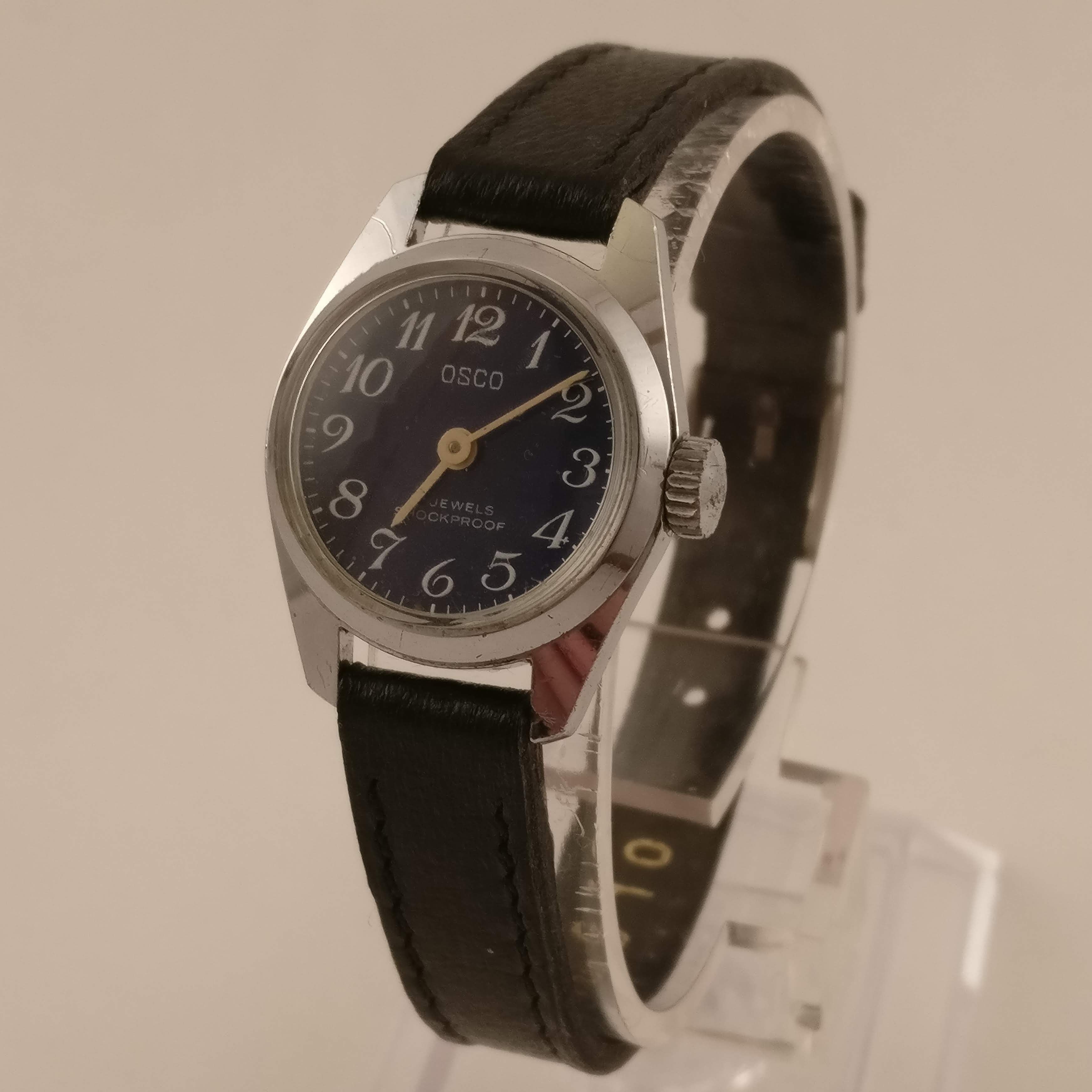 Osco Vintage Dames Horloge, Zwart, Rechterkant