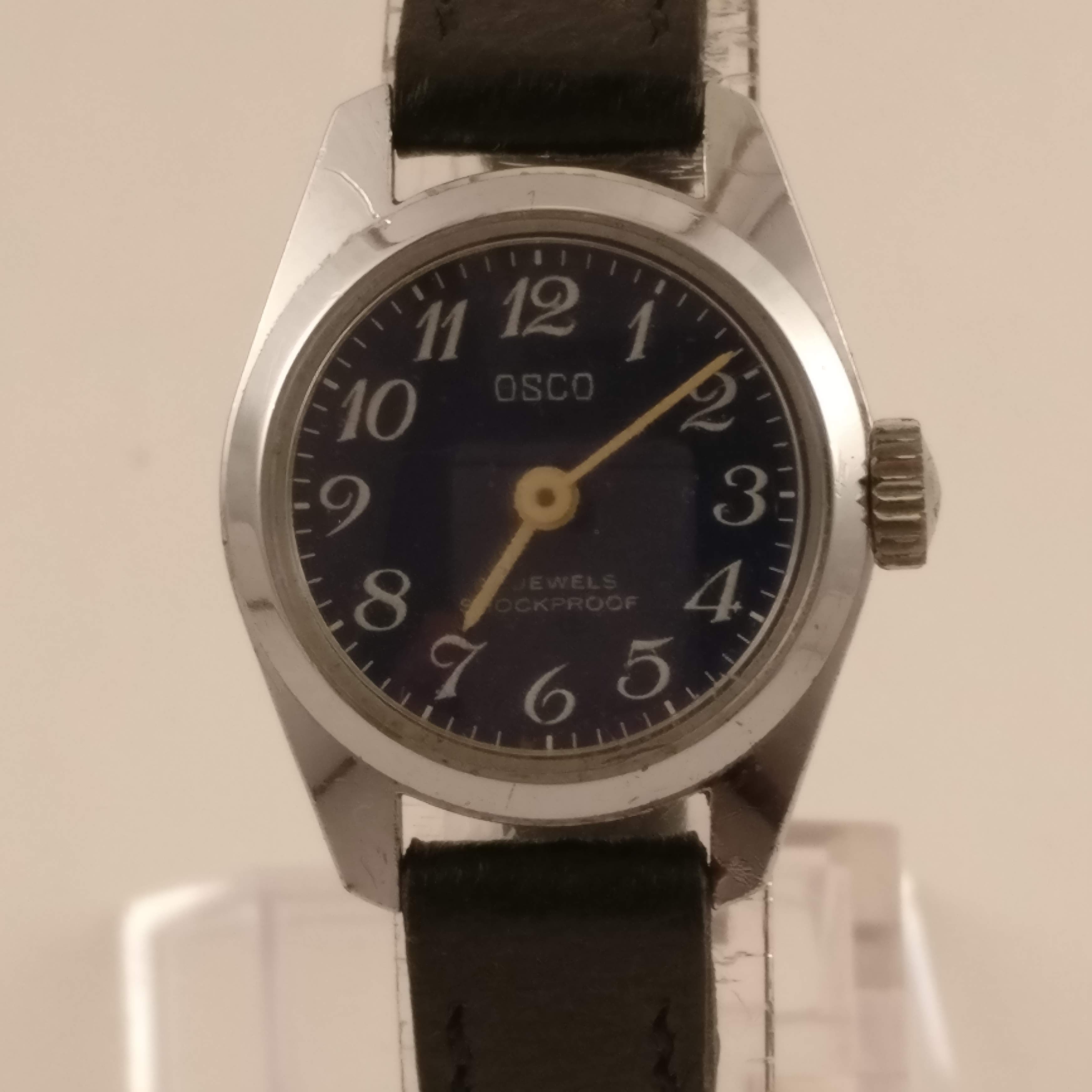 Osco Vintage Dames Horloge, Zwart, Voorkant