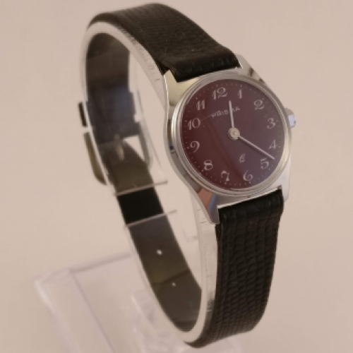 Prisma Vintage Dames Horloge, Roodbruin, Linkerkant