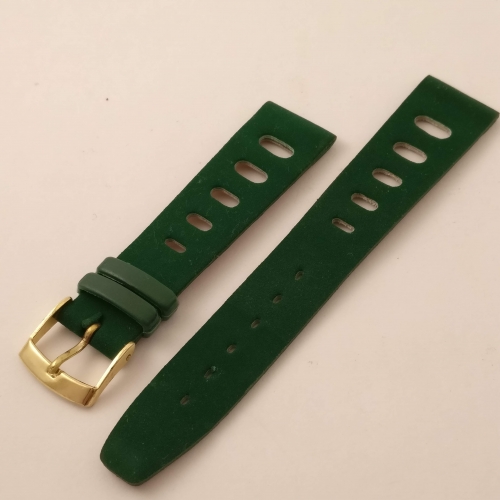 Tropenband, groen, suede, 18 mm
