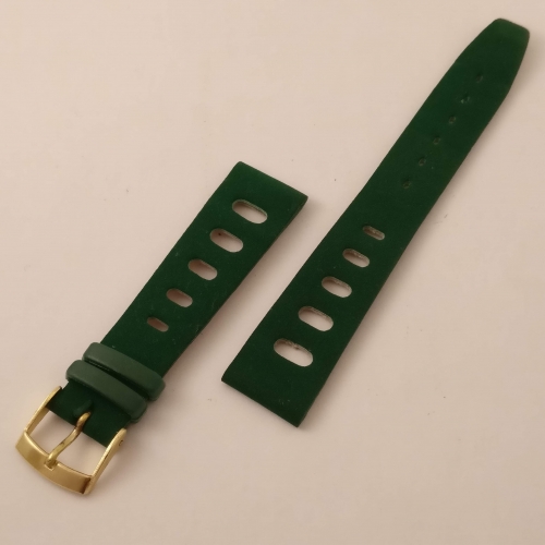 Tropenband, groen, suede, 18 mm