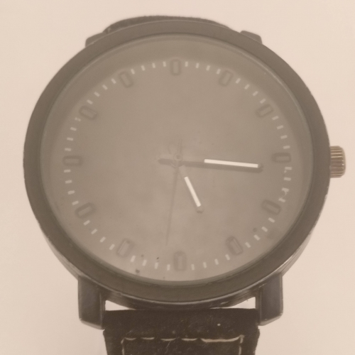 Zwart Oversized Heren Horloge, Voorkant