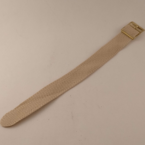 Nylon Horlogeband 20 mm, wit & beige