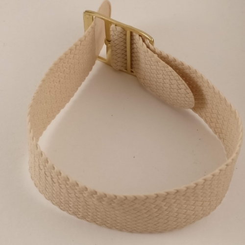 Nylon Horlogeband 18 mm, Beige of Wit