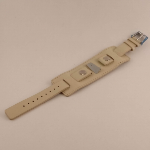 Horlogeband met brede band, wit, 14 mm