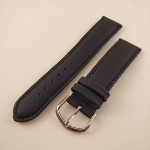 Horlogeband, donkerblauw, 20 mm