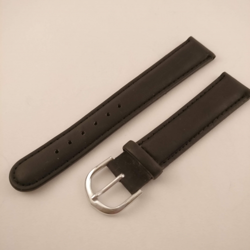 Horlogeband, zwart, 18 mm