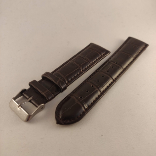 Horlogeband, 18 mm,  Donkerbruin
