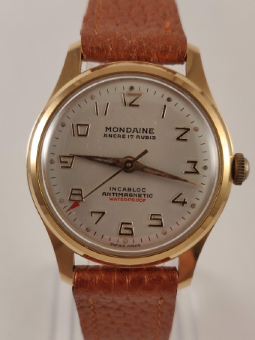 Mondaine Vintage Gouden Heren Horloge