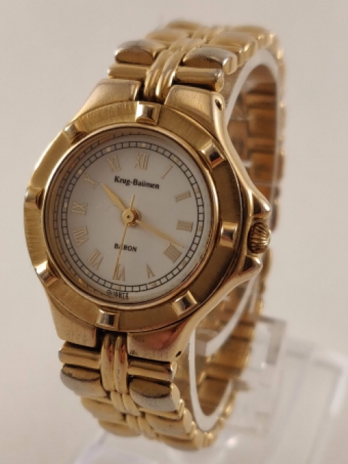 Krug-Baümen BARON Gouden Dames Horloge, Verguld 18ct 