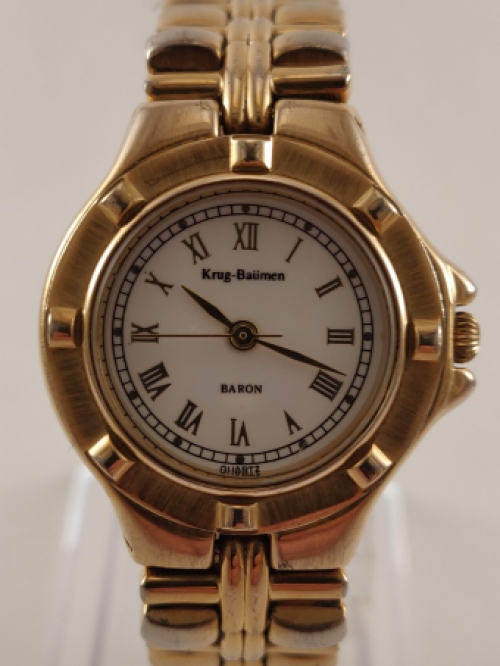 Krug-Baümen BARON Gouden Dames Horloge, Verguld 18ct 