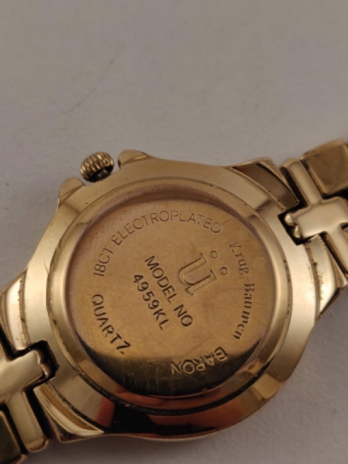 Krug-Baümen BARON Gouden Dames Horloge, Verguld 18ct 