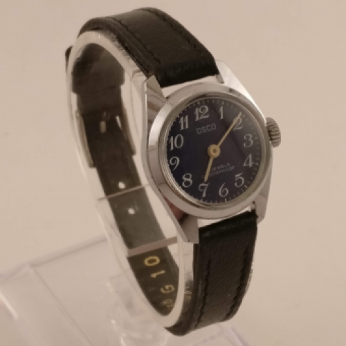 Osco Vintage Dames Horloge, Zwart,  Linkerkant